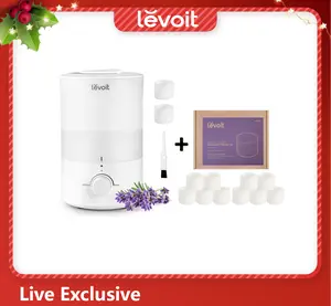 [Live] LEVOIT Humidifiers for Bedroom, Quiet (3L Water Tank) Cool Mist Top Fill Essential Oil Diffuser for Home, 360° Nozzle, Dual 150 & extra filter