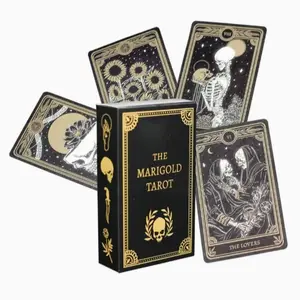 Marigold Tarot Dark Wind Card Skull Board Game, 78 Cards, Playing Cards, Perfect for Poker and Strategy Games, Unique Design, Ideal Gift