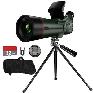 4K Digital Telescope, with Inside and Outside Dual Screens 18X Digital Zoom Built-in 4500mah Rechargeable Battery High Power Monocular for Bird Watching, Stargazing Astronomical Telescope