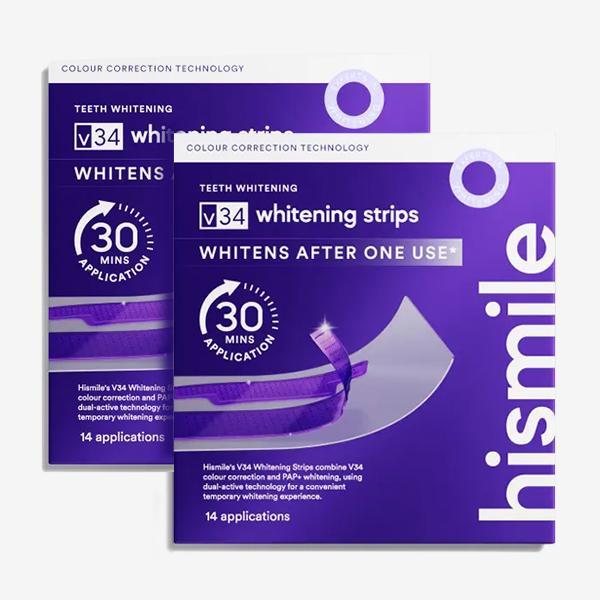 HiSmile Multi-pack Whitening Strips, Teeth Whitening Strips, Purple Tooth Whitening, Tooth Stain Treatment, Combining Whitening and Colour Correction，3Pcs