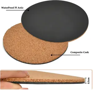 10Pcs Cork Plant Mat Round Cork Plant Coasters 4/6/8 Inch DIY Corks Pad Plants Plate Pad for Gardening, Indoor and Outdoor Pots, DIY Craft Project