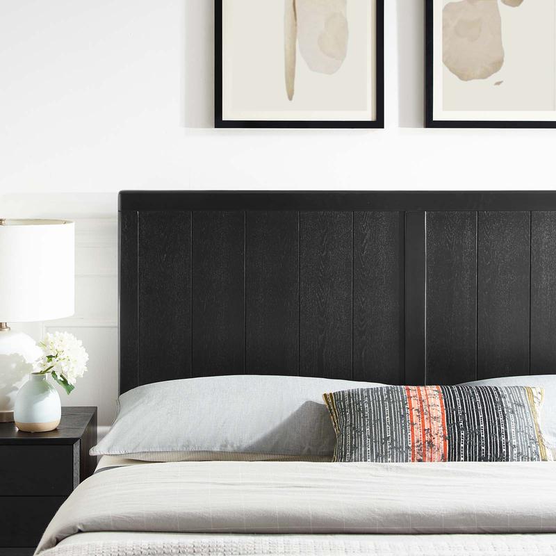 Modway Robbie Full Wood Headboard in Black