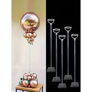 8/10 Packs 13. 78inch Plastic Balloon Stand Holder For Birthday Party, Wedding Table Decorations, Father's Day, Mother's Day, Graduation, Juneteenth, 4th Of July - No Electricity Or Batteries Needed, Featherless Balloon Column Stick Display, Back To Schoo