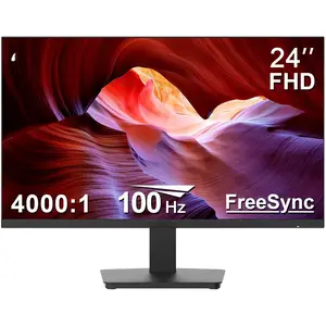 24 Inch 100Hz PC , HDMI VGA Ports VESA Mount, FHD   Ultra-Slim  Tilt Eye Care for  Office (-24F2, HDMI  Included)