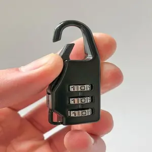 3-digit Password Lock, Zinc Alloy Luggage Zipper Lock, TSA Combination Lock, Mini Lock for Bag, Suitcase, Backpack, Handbag, Travel Bag