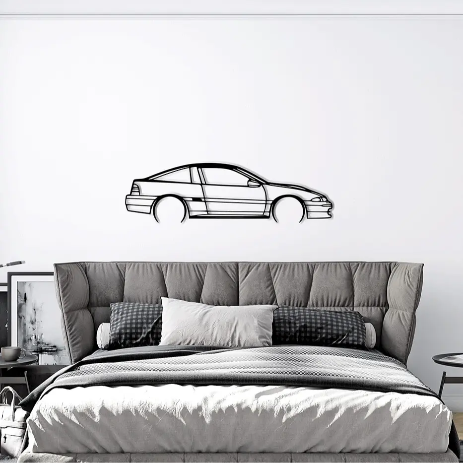 1992 Mitsubishi Eclipse GS Wall Art Handmade Car Decor Laser-Carved Wood Sign Personalized Garage Gift 3D Decor for Car Enthusiasts