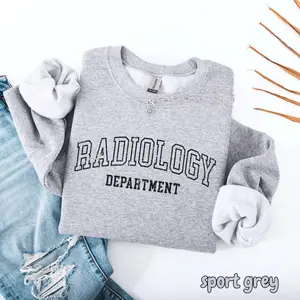 Retro Radiology Department Sweatshirt, Varsity Rad Tech Crewneck, X Ray Technologist Shirt, Radiology Graduation Gift For Healthcare Workers