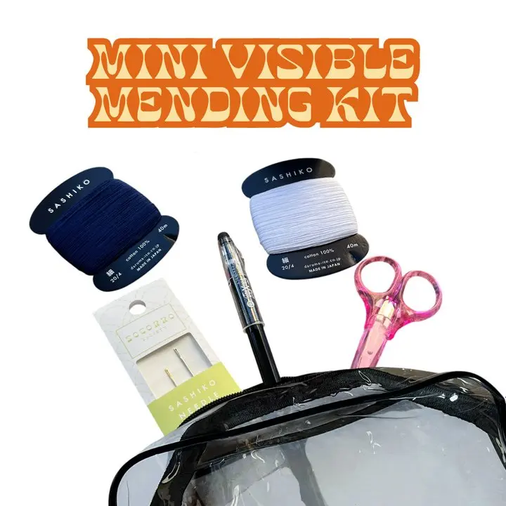 Mini Visible Mending Kit for Textiles, Soft Furnishings, Sewing Craft Projects