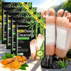 Natural Bamboo Charcoal Foot Detox Patches for Stress Relief Toxin Removal & Better Sleep Deep Cleansing Pads Healthy Healthcare Solution Treatment FallFreshness TikTokShopBlackFriday