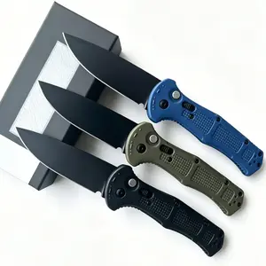 9070 EDC Utility Folding Knife with D2 Steel Blade, Button Lock Pocket Tool, Compact Durable Handle for Camping Hiking Outdoor Adventure Gear Daily Carry