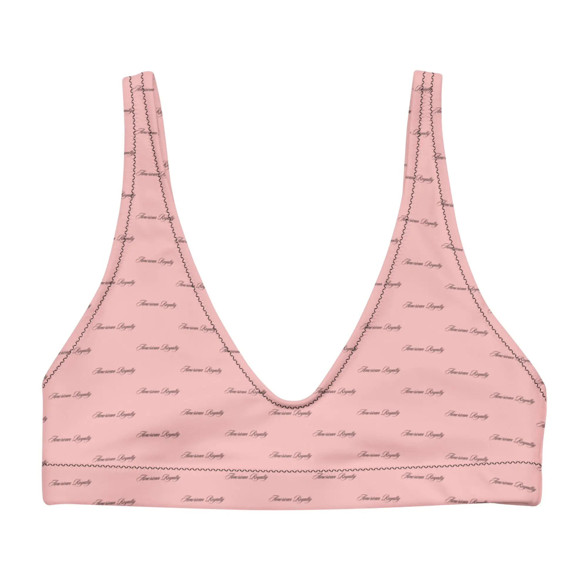 Recycled Padded Bikini Top, No-Wire Bra-Style Spandex Bikini Top for Sports & Outdoor Surfwear, No-Wire Bikinis Tops, Bra-Style Bikinis Tops