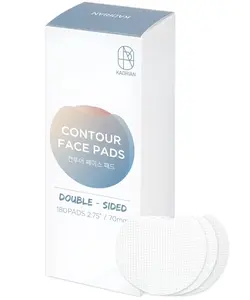 KADRIAN Contour Facial Pads - Lint Free - for Makeup Remover and Toner - Rayon face Pads for Toner and cleasing - Better Than exfoliating Cotton Rounds for face