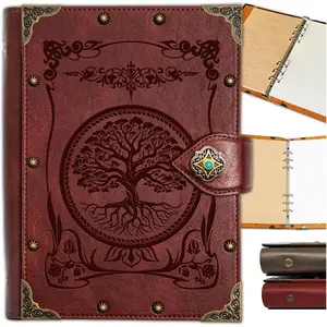Tree of Life Journals Notebook  Set- A5 Binder 400 Page  Leather Suitable for Women & Men writing,Poets,Travelers,as a Diary Dnd
