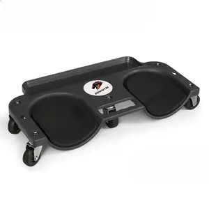 Pownym Rolling Knee Creeper with 5 Swivel Castors and Tool Tray Rolling Knee Pads for Home Workshop, Auto Shop, Garden, Flooring, Black