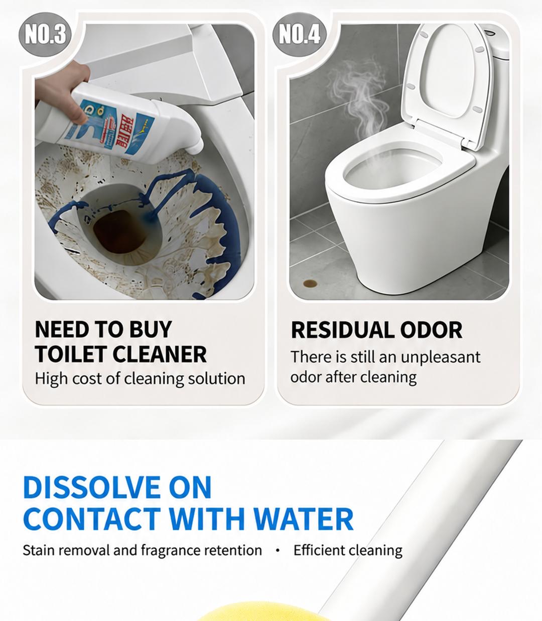 SOPAMI Disposable Toilet Scrubber Brush Kit - 1 Handle + 32 Refill Heads (16 Option Available), No-Touch Rotating Scrubber, Self-Clean Pad, Holder, Toilet Cleaning System for Under-Rim & Corners, Ideal for Busy Home Bathrooms,sohochic