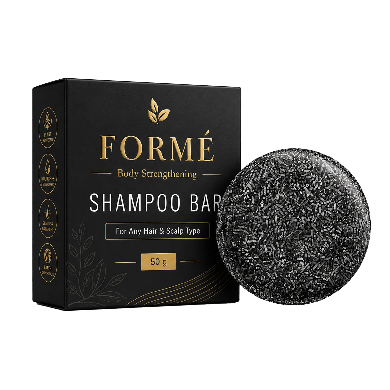Men's Anti-Gray Hair Shampoo Bar – Natural Deep Cleansing & Nourishing Soap for Dark Shine & Scalp Soothing