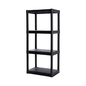 4 Shelf Plastic Storage Shelves Heavy Duty 200lb Capacity Garage Pantry Closet Organizer Unit