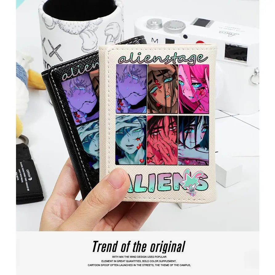 Alien Stage Ivan Luka Student Triple Fold Card Holder Girl ID Bag Card Holder Coin Purse Ladies Wallets Cartoon Birthday Gift