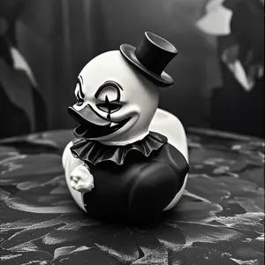 Handmade Resin Craft Horror Movie Scary Duck Statue, Halloween Gift Decoration Super Fun Present, Unique Home Decor Figurine, Collectible Figurine