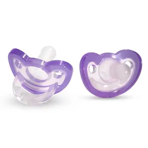 Pacifier for Newborns & Up,  Made, Natural Shaped Orthodontic Binky, Lovingly Shared in NICUs & Hospitals Worldwide, Medical-Grade 100% BPA-Free - 0-3 Months, 2 Pack - Lavender