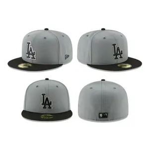 New Era MLB LA Dodgers Snapback Baseball Cap – LA Dodgers NY Yankees Braves Pirates Adjustable Flat Brim Hat, Embroidered Team Logo Streetwear Fashion Cap for Men Women, Classic Hip Hop Sports Hat
