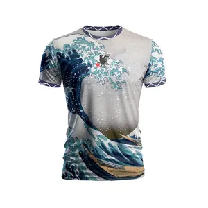 Japan Soccer Shirt, World Cup 2026 Football Fan Tee, Japanese Great Wave Graphic T-Shirt, Ocean Art Style Streetwear Shirt