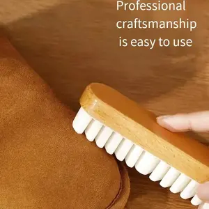 1 Piece Shoe Brush, Goose Feather Shoe Brush, Original Rubber Brush, Special Eraser, Cleaning Reverse Reindeer Fur Shoe Brush, Boot Reindeer Brush, Suede Brush