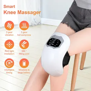 Smart Knee Massager, Knee Supporter with LED Display, Heat Therapy, Vibration, Relax Knee/Shoulder/Elbow Muscles, Easy Operation, Kneepad, Best Gift for Parents and Elderly