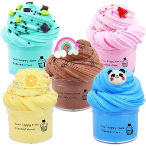 5 Pack Butter Slime Kit, Super Soft Non-Sticky Stress Relief Toy for Kids, Birthday Gifts, Party Favors for Girls Boys, Sensory Play, Classroom Rewards, Goodie Bags and Creative Fun