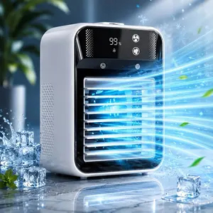 Mini Portable Air Cooler with Mist & USB Fan