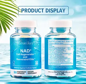 Abronikey 2 cup NAD+ Supplement 2700 mg with Nicotinamide Riboside 200mg，Boost NAD+, 120 Softgels non-pharmaceutical Fitness Healthcare Edible Dietary