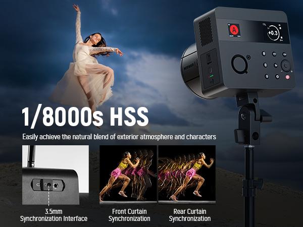 NEEWER Q6 600Ws 2.4G TTL Outdoor Studio Flash App Control, Compatible with Godox, 1/1-1/512, 1/8000 HSS 3000mAh Strobe Light, 30W Bi Color LED Modeling Lamp/400 Full Power Flash/0.01-0.9s Recycle tiktokshopbacktoschool, Filming Light, Studio Video Lightin