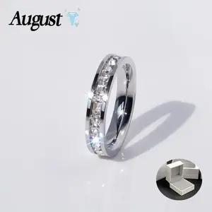 High polished engagement engagement rings made of titanium steel for both men and women, stackable rings for both genders, available in single or double rows