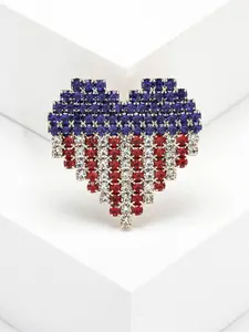 Heart Shaped Rhinestone Decor Brooch, Fashionable Creative Personalized Brooch for Women & Men, Elegant All-match Fashion Accessories for Daily Wear