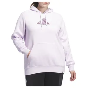adidas Womens Holiday 3-Stripes Hoodie Plus Training Casual Outerwear Casual - Purple