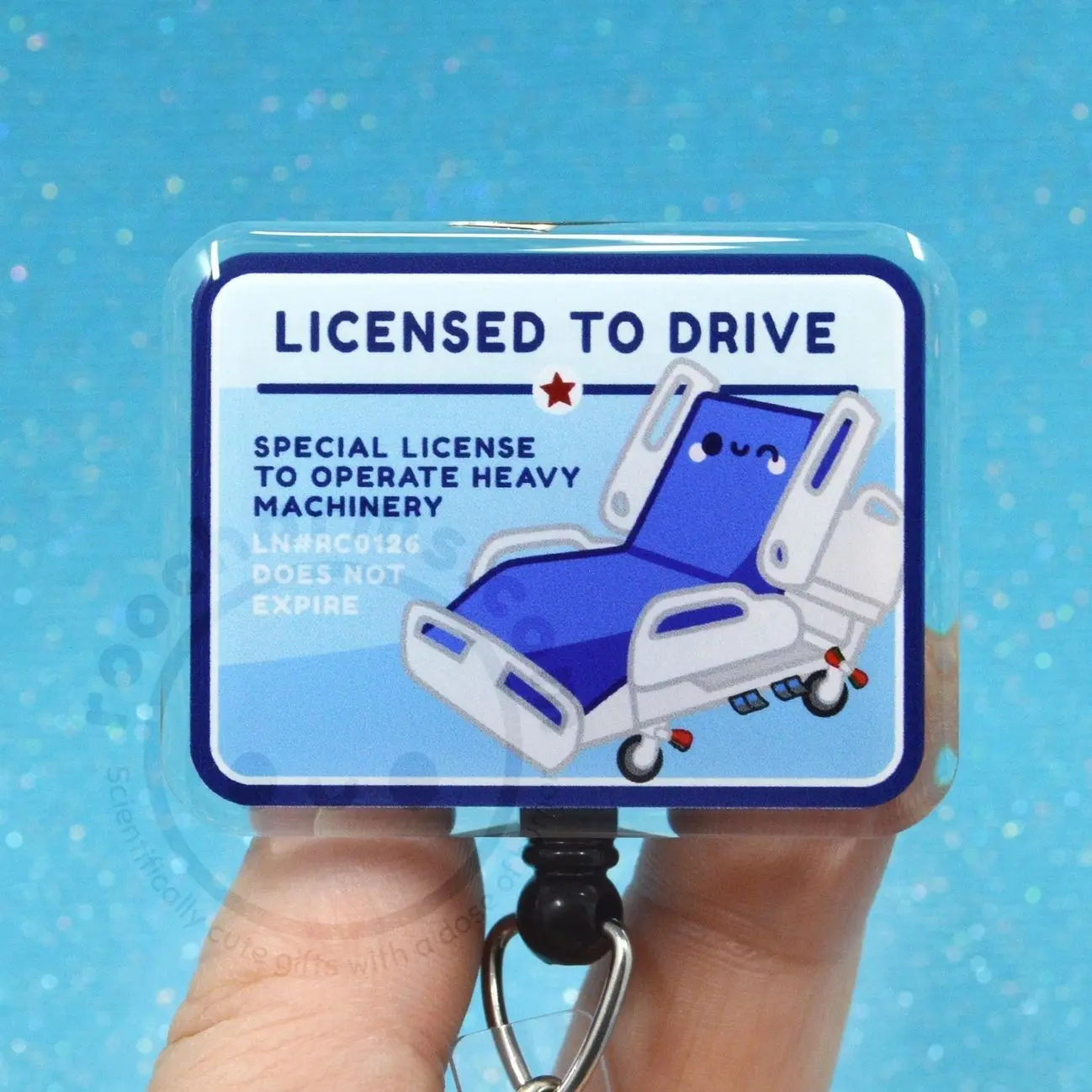 Licensed To Drive Hospital Bed Funny Badge, Transport Week Gift, Nurse, Patient Transporter, Volunteer, Nursing Assistant CNA, OR Emergency