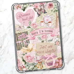Vintage Blush Cottagecore Cardstock Clear Case Insert for Kindle | Smutty Book Lover Gift | Bookish Stickers for Kindle | Booktok Smartphone Aesthetic Cover