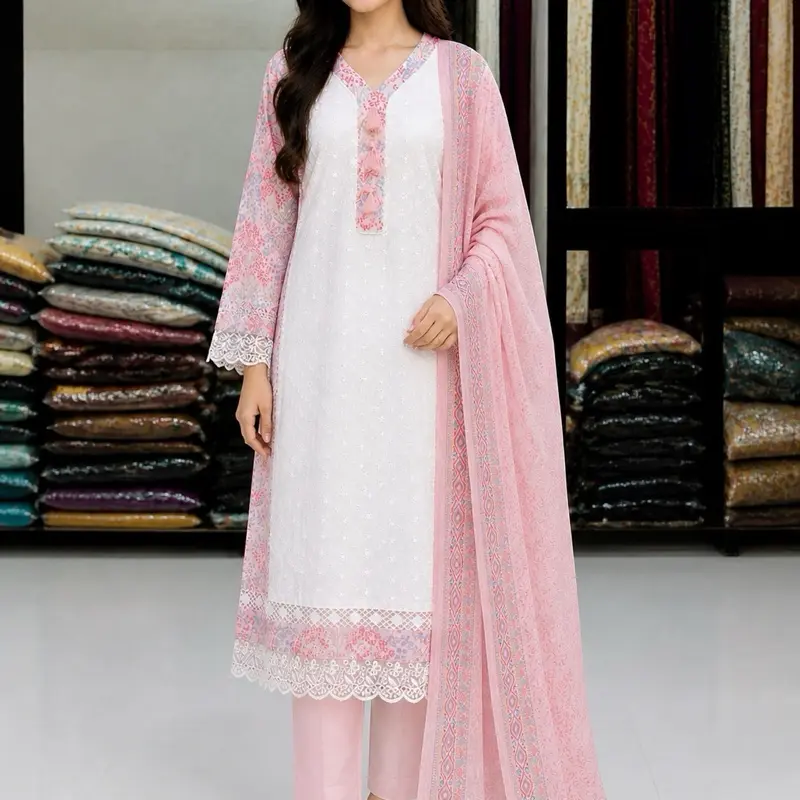 Luxury Summer Cotton 3PC Suit – Elegant Casual & Party Wear