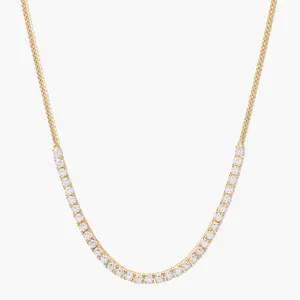 Isabella Gold Vermeil Tennis Necklace