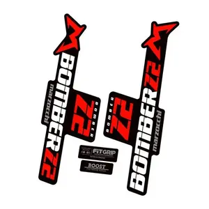 2D flat, sticky fork sticker for road bike, mountain bike riding and racing, designed to protect the frame, with colorful decals