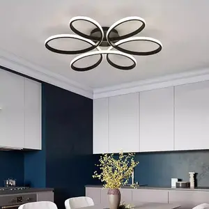 Modern LED Ceiling Light, Minimalist Aluminum //warm Light, Simple LED Ceiling Lamp for Living Room Bedroom Bedside Dining Hallway Home Decor, Flower Design Lamp