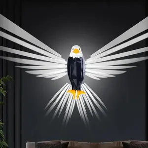 Eagle Design Wall Mounted Light, Magnetic Wall Hanging Light with Remote Control, Rechargeable Novelty Lighting for Bedroom, Living Room, Corridor, Home Decor