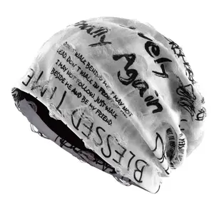 Trendy Graffiti Beanie Hat for Women & Men  Soft Slouchy Lightweight Skully Cap, Breathable Stretch Fit, Street-Style Art Print for Daily Wear, Travel, Outdoor Sports & Casual Outfits