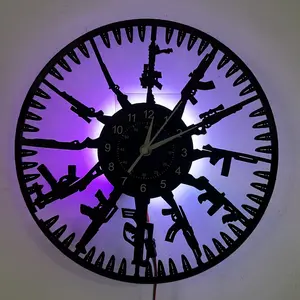 Colorful LED Vinyl Wall Clock, Home Decor, Office Classroom Store Hotel Decoration, Birthday Gift, Easter Christmas Father's Day Valentine's Day Graduation New Year Spring Art Hanging Clock, Creative Decorative Clock, Led Display Clock