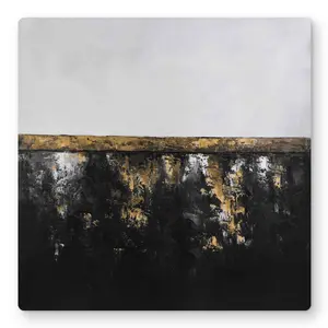 212 MAIN 16x16 in. Lightweight Aluminum Wall Artwork - Geometric Minimalist Abstract Industrial Metal Print, Modern Home Decor for Contemporary Rooms
