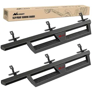 Nilight 2018 2019 2020 2021 2022 2023 2024 Jeep Wrangler JL Unlimited 4 Door Running Boards Dual-Stage Textured Black Powder Coated Slip-Proof Side Step Nerf Bars