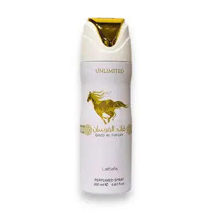 Lattafa | Qaed Al Fursan | White | Perfume Body Spray | 200 ML | 6.67 FL. OZ | Unlimited by Lattafa | Deodorant Pack Scent