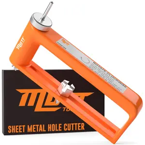 Mutt Tools Adjustable Hole Cutter for Metal – Cuts 2–12" Holes in 24ga Steel & 26ga Stainless – Heavy Duty Tool for HVAC, Duct Work, Electrical & Ceiling Installs