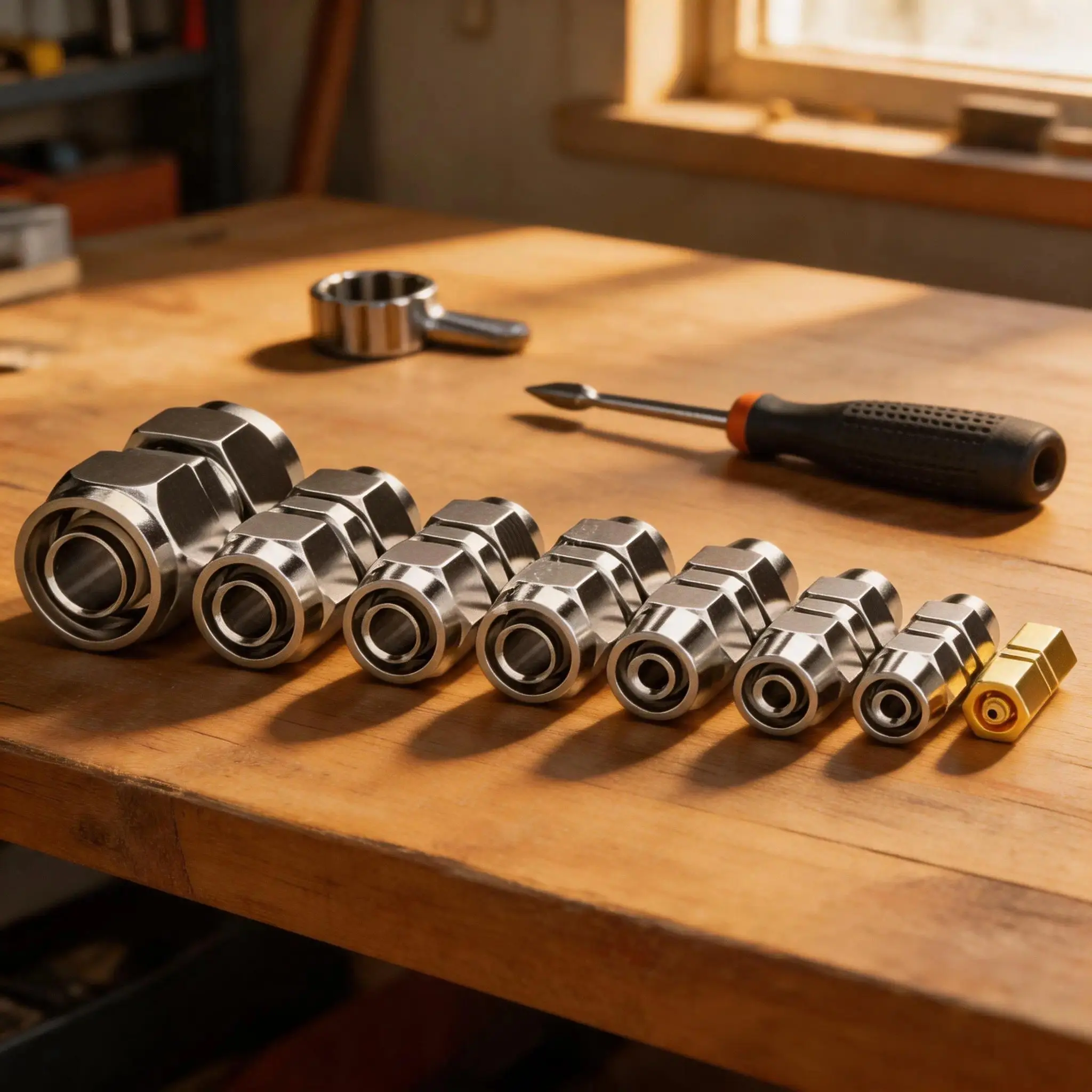 Heavy-Duty Straight Air Line Push-In Fittings for Trucks, High Temperature Pneumatic Quick Connectors, Compatible with 4mm to 16mm Air Tubing