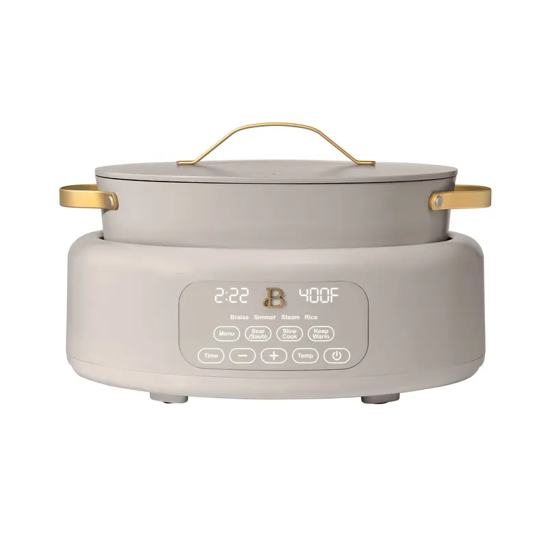 Beautiful 10 in 1, 6 Qt Electric Multi-Cooker, Porcini Taupe by Drew Barrymore